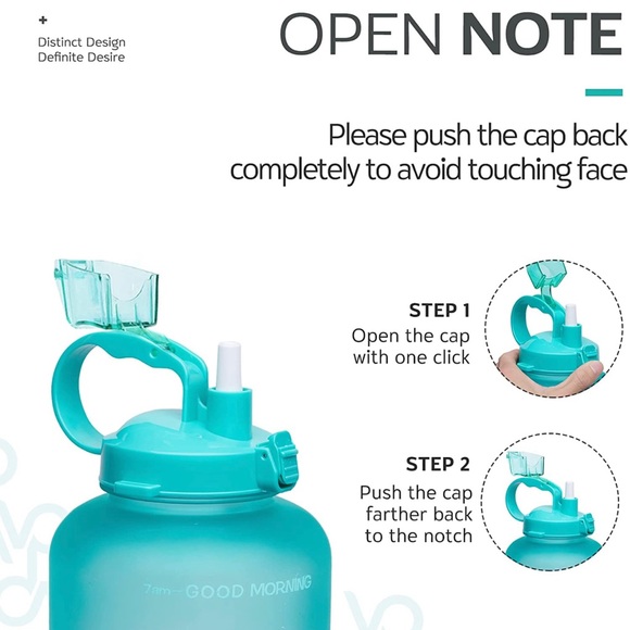 Water Bottle with Motivational Time Marker - Picture 2 of 6